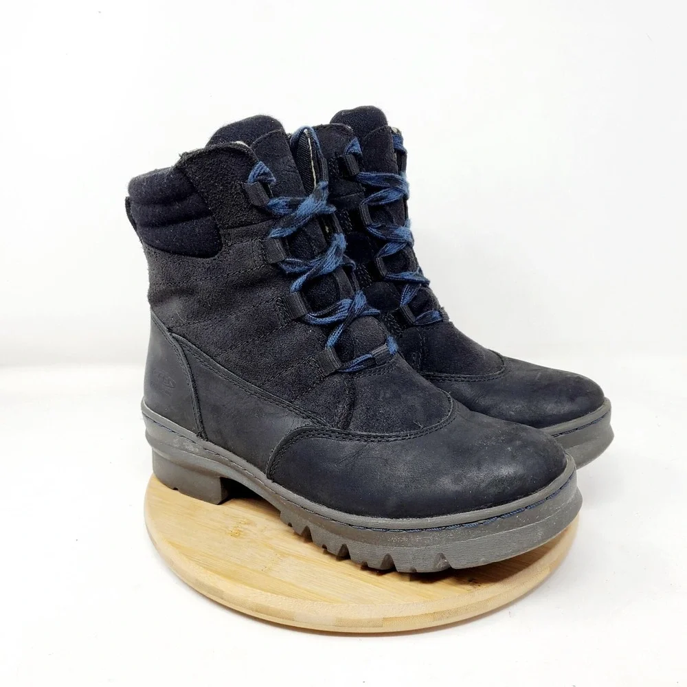 KEEN Wapato Boots Womens 7 Black Lace Up Waterproof Insulated Hiker Winter Shoes